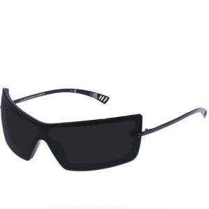 Le Specs the Bodyguard Wraparound Unisex Glasses in Black